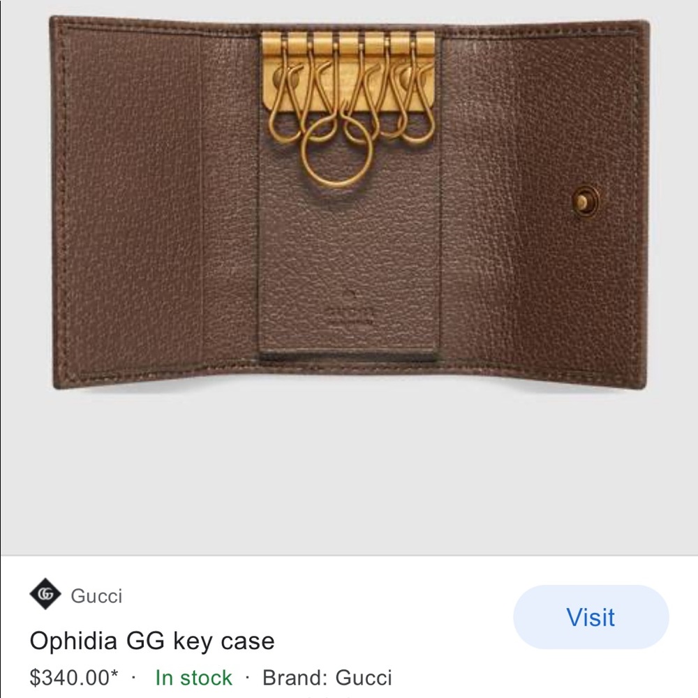 Gucci Trademark Red Key Case & Card Holder - Picture 9 of 9